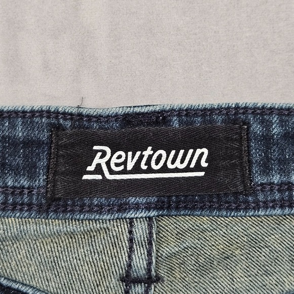 Revtown Automatic Jeans Mens 36x30 (Actual 36x28) Blue Dark Wash Denim Relaxed - Picture 3 of 13